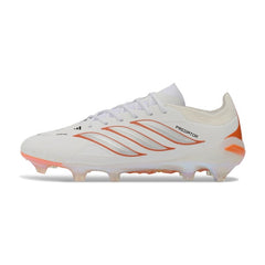 Adidas Predator 26 Elite White, Black and Orange Firm Ground FG Football Boot