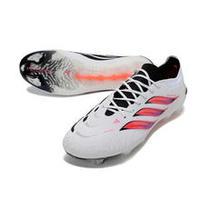 Adidas Predator 26 Elite White, Black and Pink Firm Ground FG Football Boot