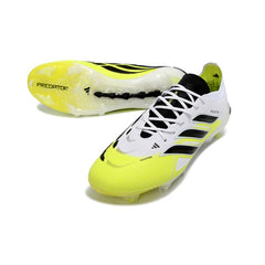 Adidas Predator 26 Elite White, Black and Yellow Firm Ground FG Football Boot