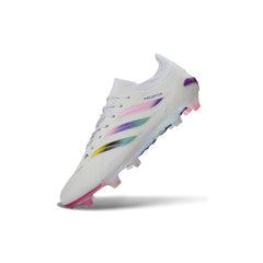 Adidas Predator 26 Elite White, Pink and Purple Firm Ground FG Football Boot