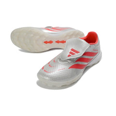 Adidas Predator 26 League Tongue Silver and Red Turf TF Football Boot
