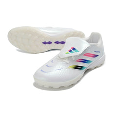 Adidas Predator 26 League Tongue White, Pink and Blue Turf TF Football Boot