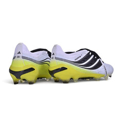 Adidas Predator 27 Elite Tongue White, Yellow and Black Firm Ground FG Football Boot