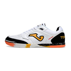 Joma Top Flex 24 White Black and Orange Indoor IC Football Boot