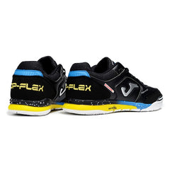 Joma Top Flex Rebound Black Blue and Yellow Indoor IC Football Boot