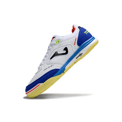 Joma Top Flex Rebound White Blue and Yellow Indoor IC Football Boot