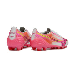 Mizuno Alpha III Elite White and Pink Firm Ground FG Football Boot