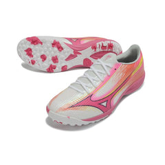 Mizuno Alpha III Elite White and Pink Turf TF Football Boot
