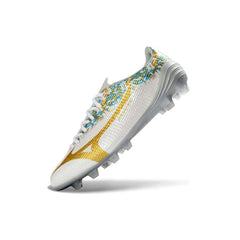Mizuno Alpha III Elite White and Yellow Firm Ground FG Football Boot