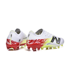 New Balance Furon Team V8 White and Red Firm Ground FG Football Boot