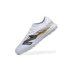 New Balance Furon V8 Elite White and Golden Turf TF Football Boot