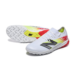New Balance Furon V8 Elite White, Yellow and Red Turf TF Football Boot