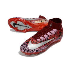 Nike Air Zoom Mercurial Superfly 10 Elite Dark Red and Silver Firm Ground FG Football Boot