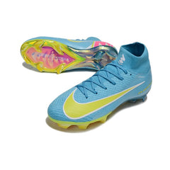 Nike Air Zoom Mercurial Superfly 10 Elite Light Blue and Yellow Firm Ground FG Football Boot