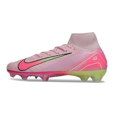 Nike Air Zoom Mercurial Superfly 10 Elite Pink and Light Green Firm Ground FG Football Boot