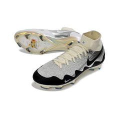 Nike x Patta Mercurial Superfly Elite Silver, Black and White Firm Ground FG Football Boot