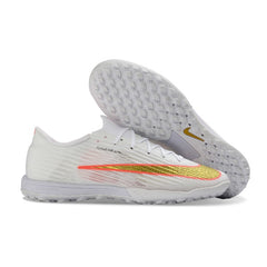 Nike Air Zoom Mercurial Superfly 11 Elite White and Golden Turf TF Kids Football Boot