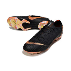 Nike Air Zoom Mercurial Vapor 12 Elite Black and Orange Firm Ground FG Football Boot