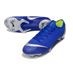 Nike Air Zoom Mercurial Vapor 12 Elite Blue and Silver Firm Ground FG Football Boot
