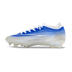 Nike Air Zoom Mercurial Vapor 17 Atomknit Elite White and Blue Firm Ground FG Football Boot