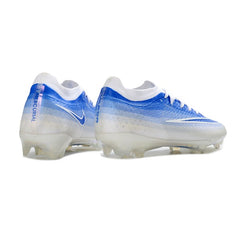 Nike Air Zoom Mercurial Vapor 17 Atomknit Elite White and Blue Firm Ground FG Football Boot