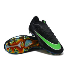 Nike Air Zoom Mercurial Vapor 17 Elite Black and Green Firm Ground FG Kids Football Boot
