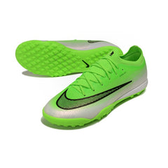 Nike Air Zoom Mercurial Vapor 17 Elite Green and White Turf TF Kids Football Boot
