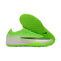 Nike Air Zoom Mercurial Vapor 17 Elite Green and White Turf TF Kids Football Boot