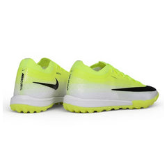 Nike Air Zoom Mercurial Vapor 17 Elite White and Fluorescent Green Turf TF Football Boot