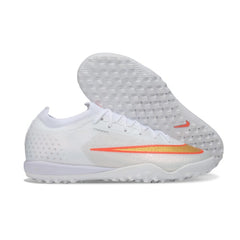 Nike Air Zoom Mercurial Vapor 17 Elite White and Golden Turf TF Kids Football Boot