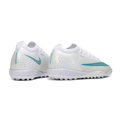 Nike Air Zoom Mercurial Vapor 17 Elite White and Light Blue Turf TF Kids Football Boot