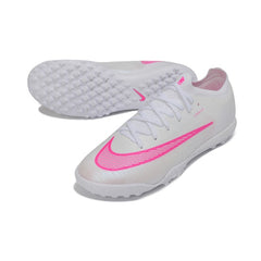 Nike Air Zoom Mercurial Vapor 17 Elite White and Pink Turf TF Kids Football Boot