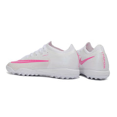 Nike Air Zoom Mercurial Vapor 17 Elite White and Pink Turf TF Kids Football Boot