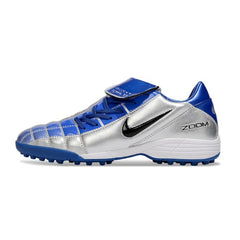 Nike Air Zoom Total 90 III Gray and Blue Turf TF Football Boot
