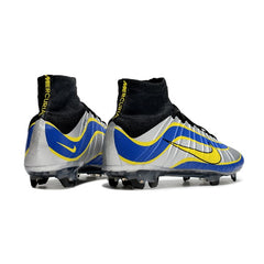 Nike Mercurial Superfly 4 Elite Gray and Blue Firm Ground FG Football Boot