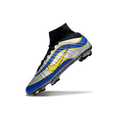 Nike Mercurial Superfly 4 Elite Gray and Blue Firm Ground FG Football Boot