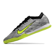 Nike Mercurial Vapor 15 Elite Gray and Green Indoor IC Football Boot