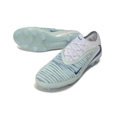 Nike Phantom 6 Elite White and Blue Firm Ground FG Football Boot