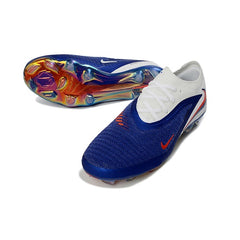 Nike Phantom 6 Elite White and Blue Firm Ground FG Football Boot