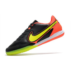 Nike Tiempo Legend 9 Elite Black Orange and Yellow Indoor IC Football Boot