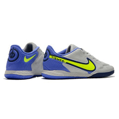 Nike Tiempo Legend 9 Elite White and Blue Indoor IC Football Boot