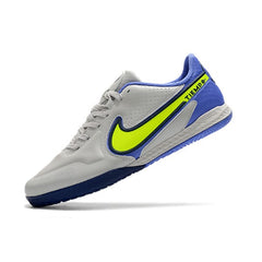 Nike Tiempo Legend 9 Elite White and Blue Indoor IC Football Boot