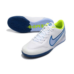 Nike Tiempo Legend 9 Elite White and Light Blue Indoor IC Football Boot