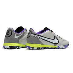 Nike Tiempo Legend 9 Elite White and Purple Indoor IC Football Boot
