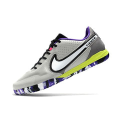 Nike Tiempo Legend 9 Elite White and Purple Indoor IC Football Boot