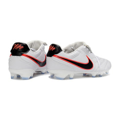 Nike Tiempo Ligera Elite White, Black and Orange Firm Ground FG Football Boot