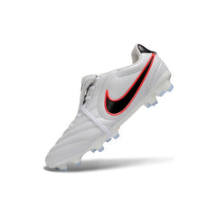 Nike Tiempo Ligera Elite White, Black and Orange Firm Ground FG Football Boot