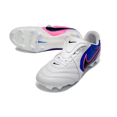 Nike Tiempo Ligera Elite White, Blue and Pink Firm Ground FG Football Boot