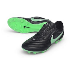 Nike Tiempo Ligera Pro Black and Green Firm Ground FG Football Boot