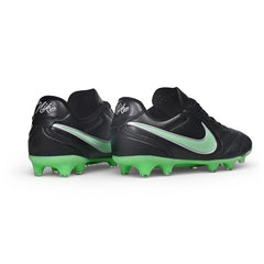 Nike Tiempo Ligera Pro Black and Green Firm Ground FG Football Boot